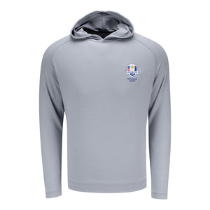 Peter Millar 2025 Ryder Cup Pine Performance Hoodie in Gale Grey - Front View