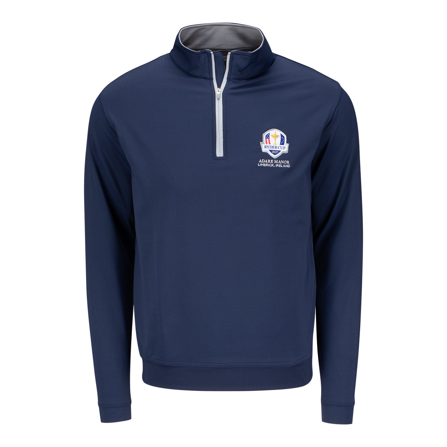 Peter Millar 2027 Ryder Cup Perth Quarter Zip in Navy - Front View