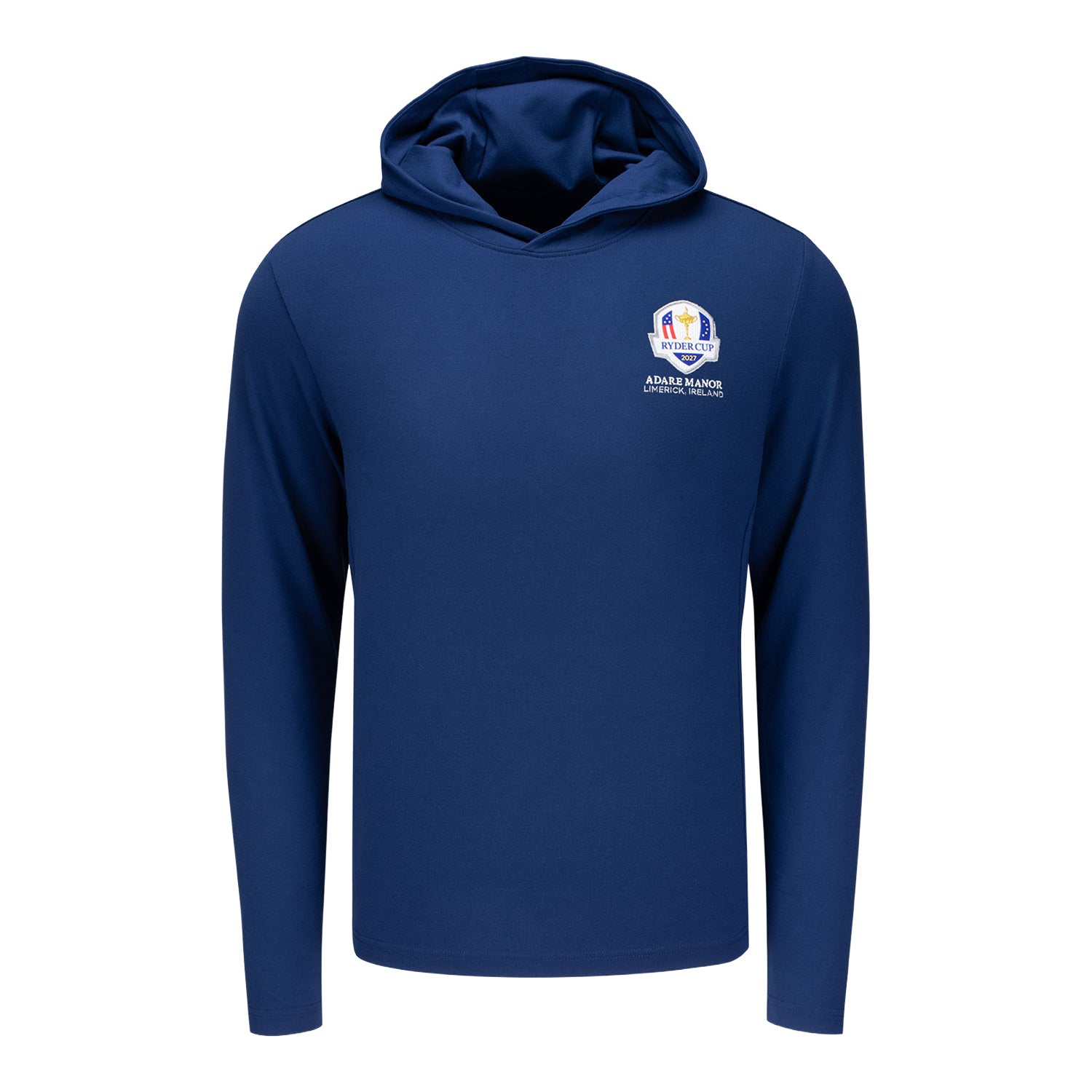 Holderness & Bourne 2027 Ryder Cup Jackson Hoodie in Navy - Front View