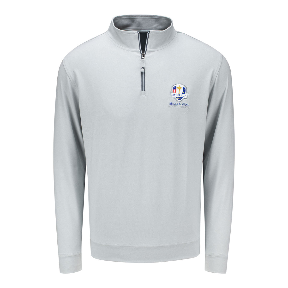 FootJoy 2027 Ryder Cup Approach Quarter Zip in Heather Grey - Front