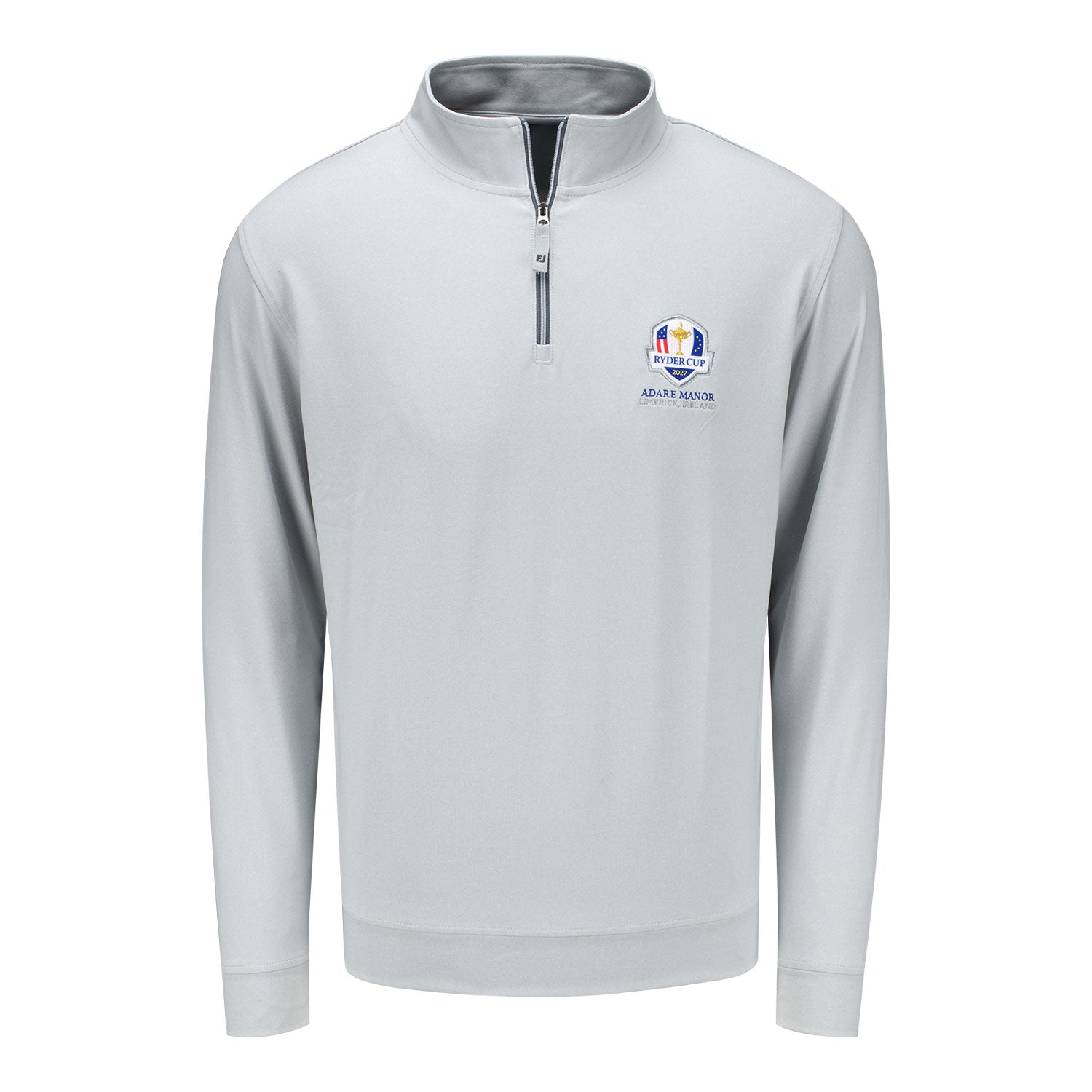 FootJoy 2027 Ryder Cup Approach Quarter Zip in Heather Grey - Front