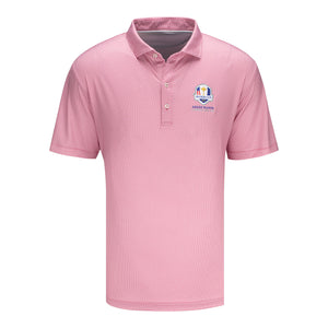 Johnnie-O 2027 Ryder Cup Tile Neat Performance Polo in Racing Red - Front