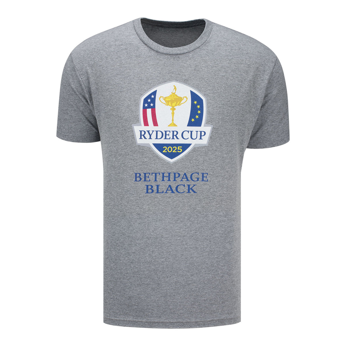 Imperial 2025 Ryder Cup Crewneck T-Shirt in Heather Grey - Front View