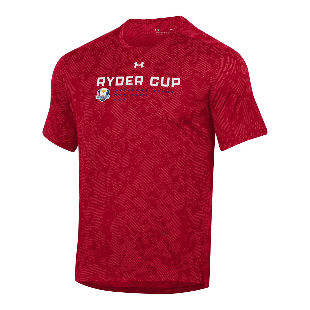 Under Armour 2025 Ryder Cup Tech Geode T-Shirt in Red - Front View