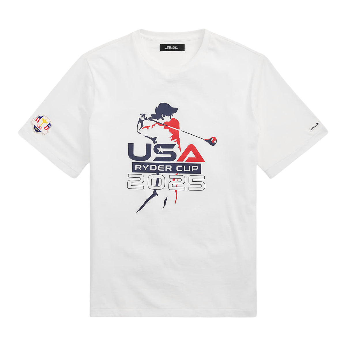 Ralph Lauren 2025 Ryder Cup Graphic T-Shirt in Ceramic White - Front View
