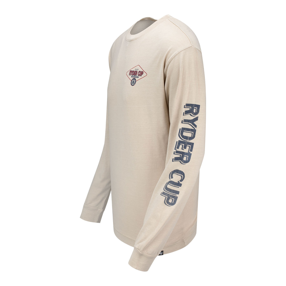 &#39;47 Brand 2025 Ryder Cup Ravine Foundation Long Sleeve T-Shirt in Mojave Tan - Left Side View