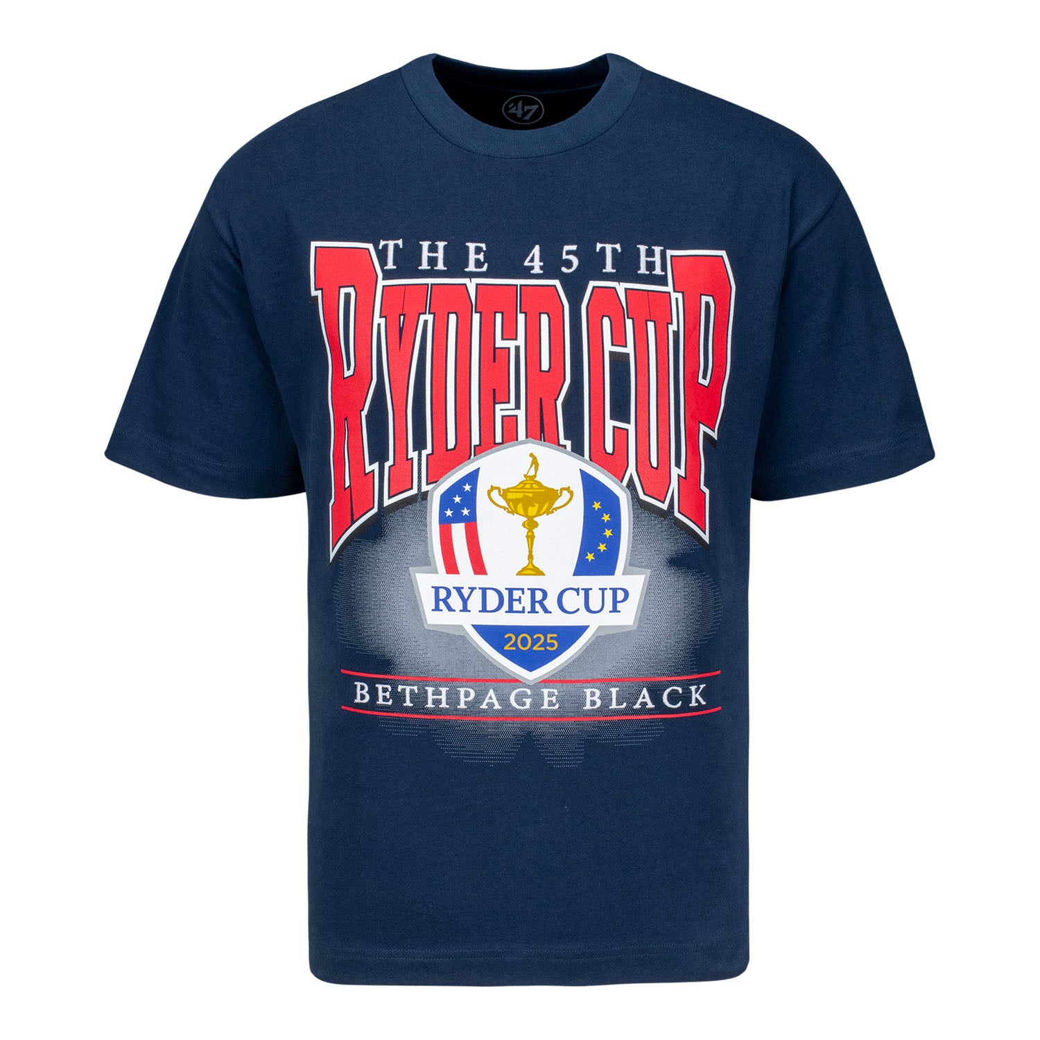 '47 Brand 2025 Ryder Cup Hot Corner Foundation T-shirt in Navy - Front View