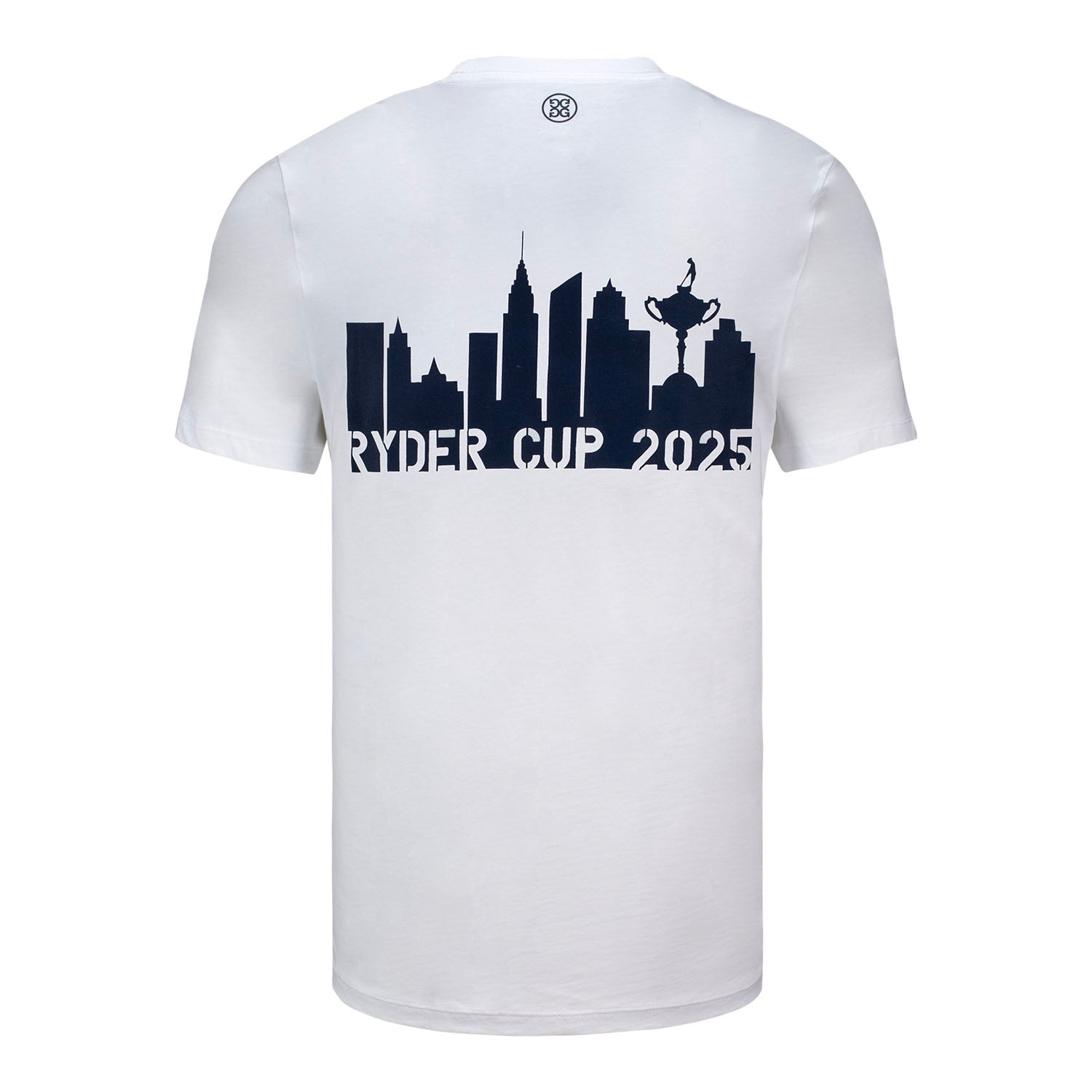 GFORE 2025 Ryder Cup City Skyline Cotton Jersey T-Shirt in Snow - Back View