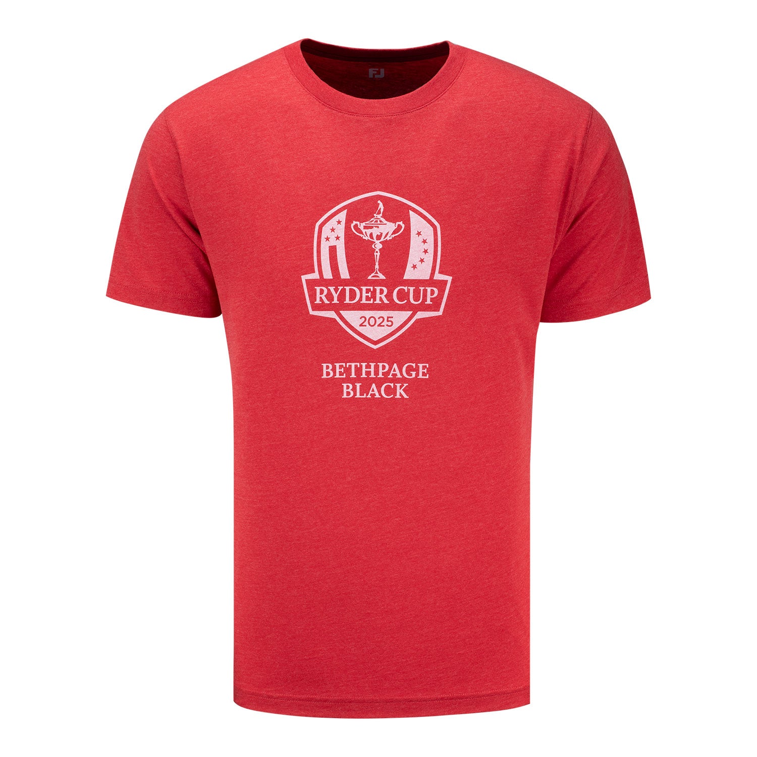 FootJoy 2025 Ryder Cup Logo T-Shirt in Red - Front View