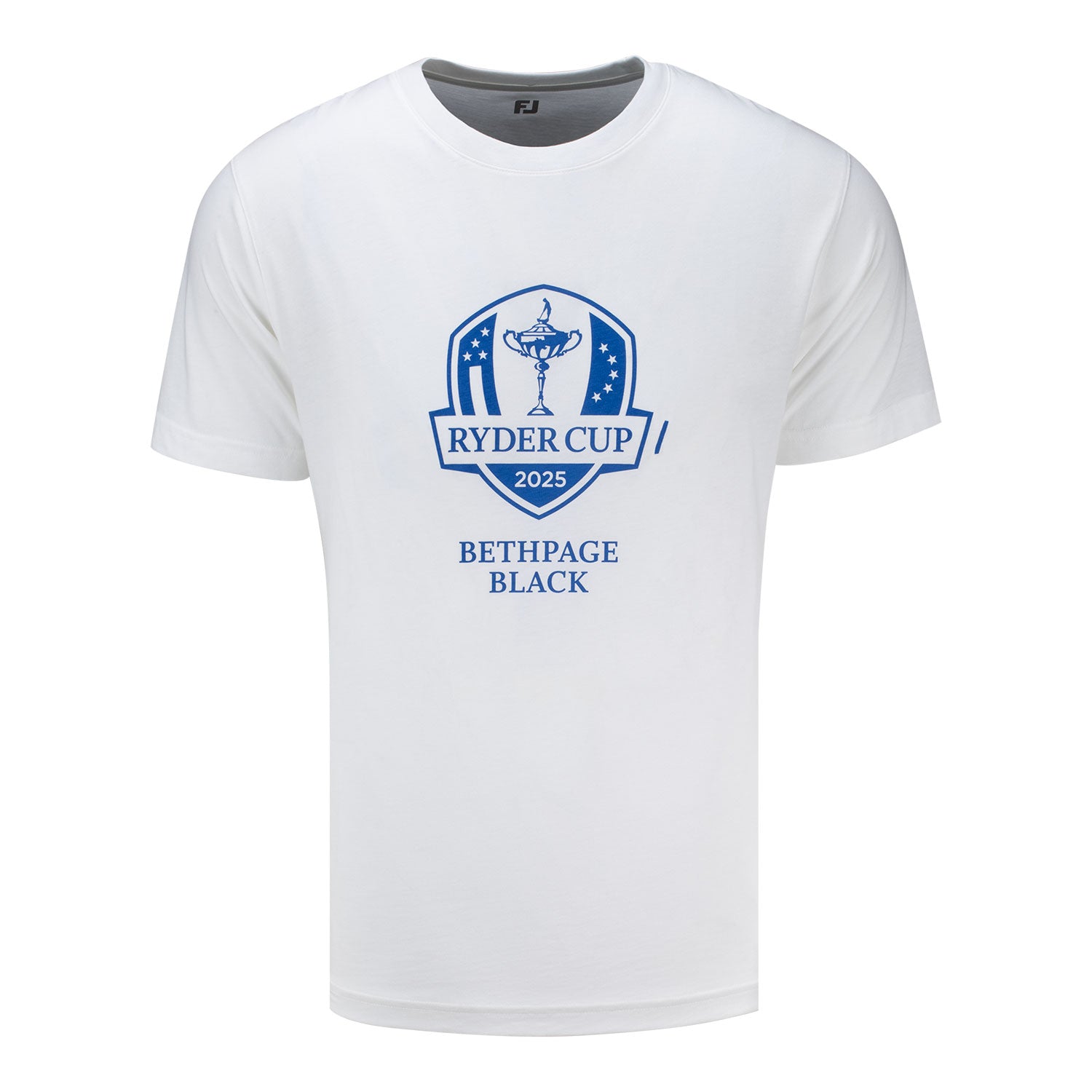 FootJoy 2025 Ryder Cup Logo T-Shirt with Back Print in White - Front View