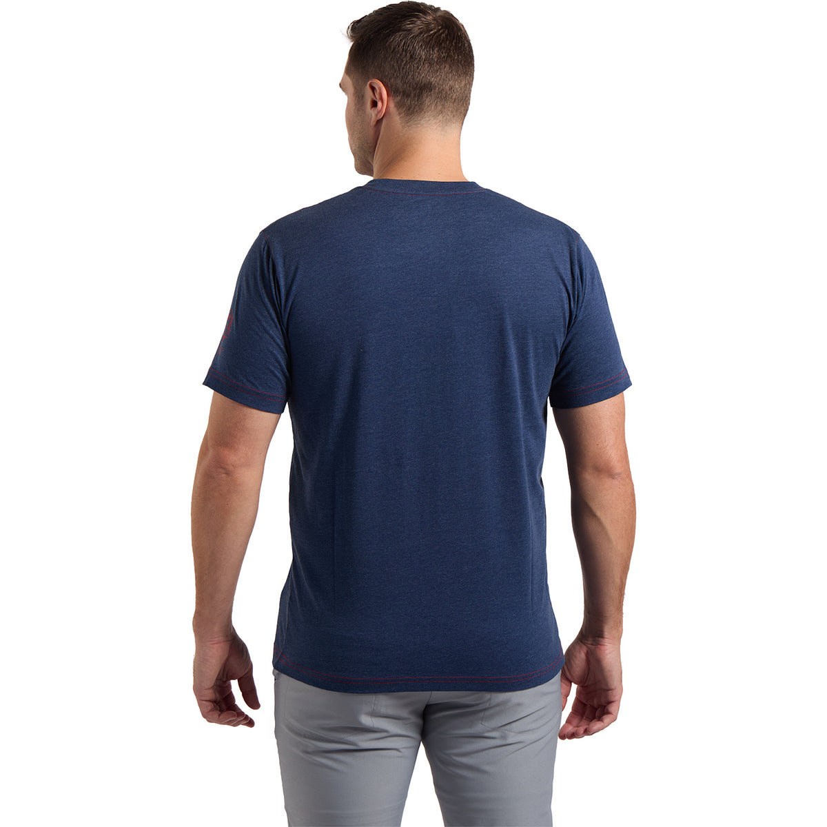 FootJoy 2025 Ryder Cup Text T-Shirt in Navy - Modeled Back View