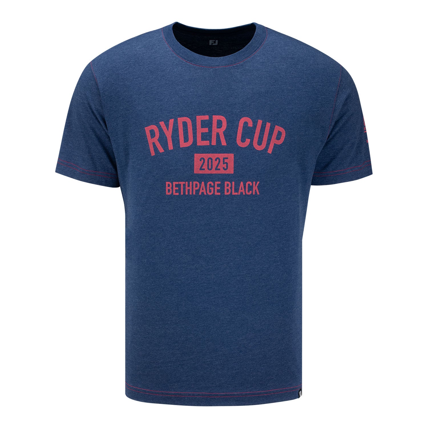 FootJoy 2025 Ryder Cup Text T-Shirt in Navy - Front View