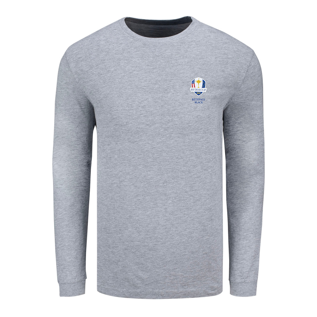 Ahead 2025 Ryder Cup Golf Bag Long Sleeve T-Shirt in Grey - Front View