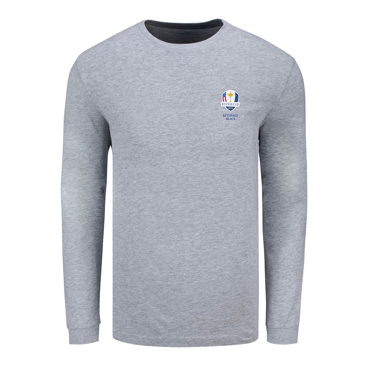 Ahead 2025 Ryder Cup Golf Bag Long Sleeve T-Shirt in Grey - Back View