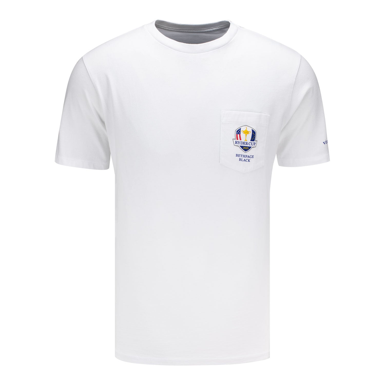 Vineyard Vines 2025 Ryder Cup Trophy Flags T-Shirt in White - Back View