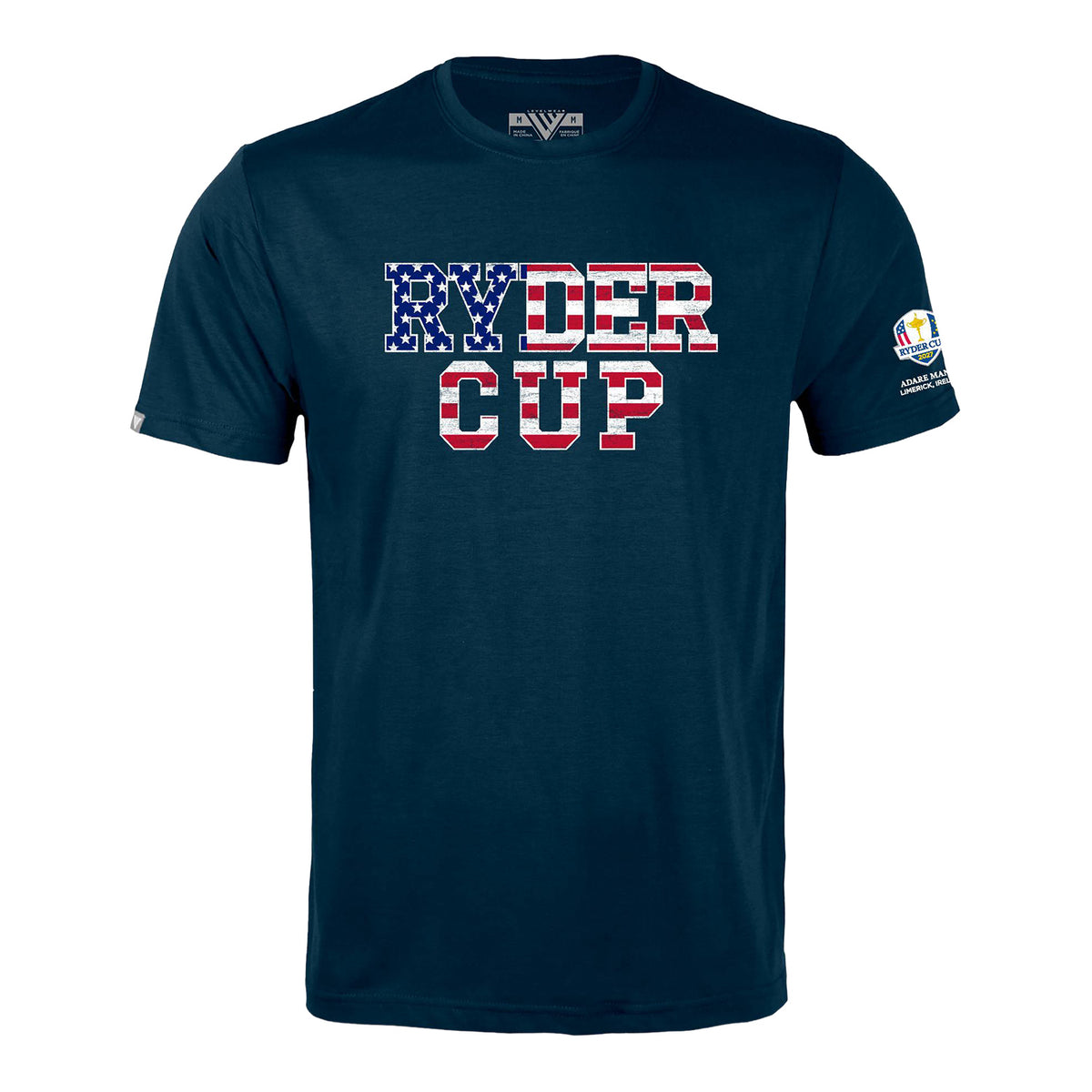 Levelwear 2027 Ryder Cup Richmond T-Shirt in Navy - Front View