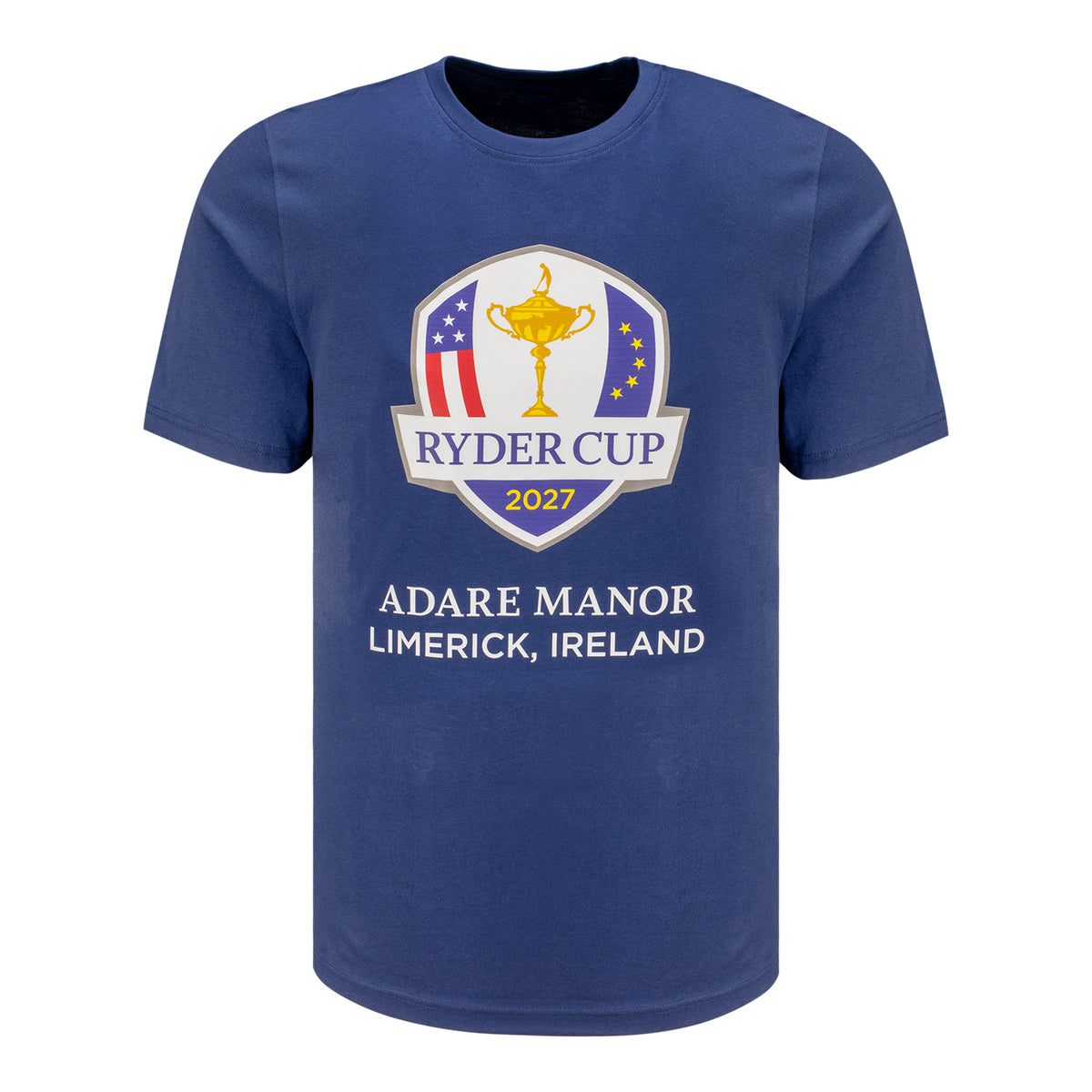 Ahead 2027 Ryder Cup Pembroke Logo T-Shirt in Navy - Front