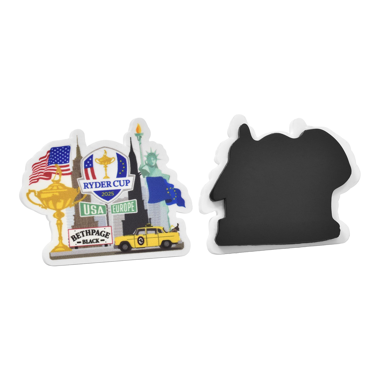 PRG Golf 2025 Ryder Cup NYC Themed Magnet - Front and Back View
