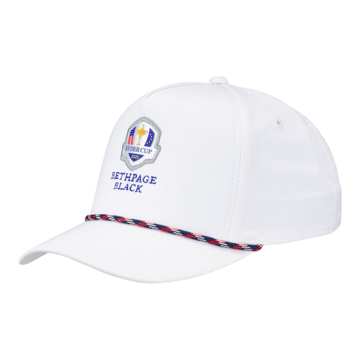 Imperial 2025 Ryder Cup Youth Rope Hat in White - Angled Front Left View