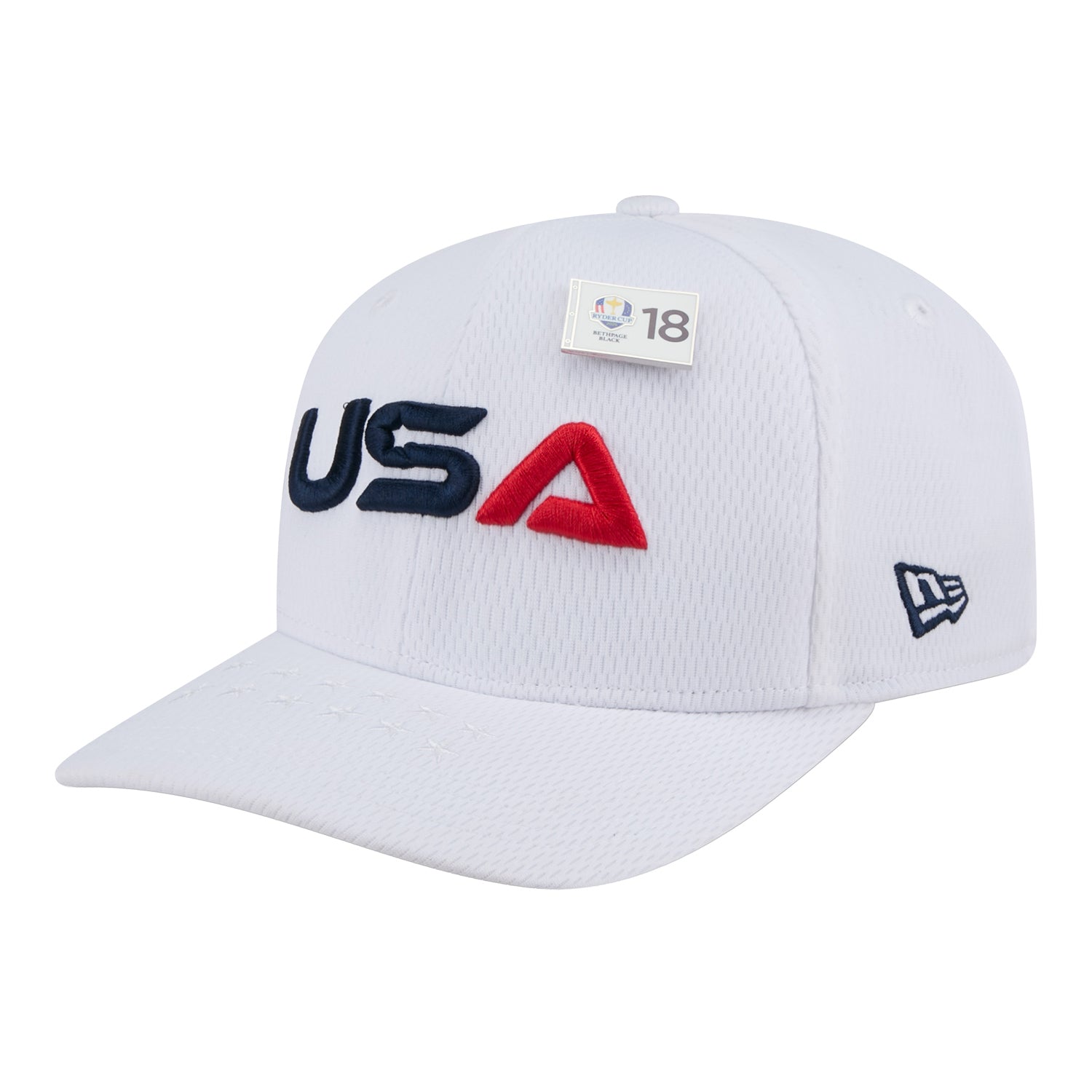 New Era 2025 Ryder Cup Youth Team Hat in White - Angled Front Left View