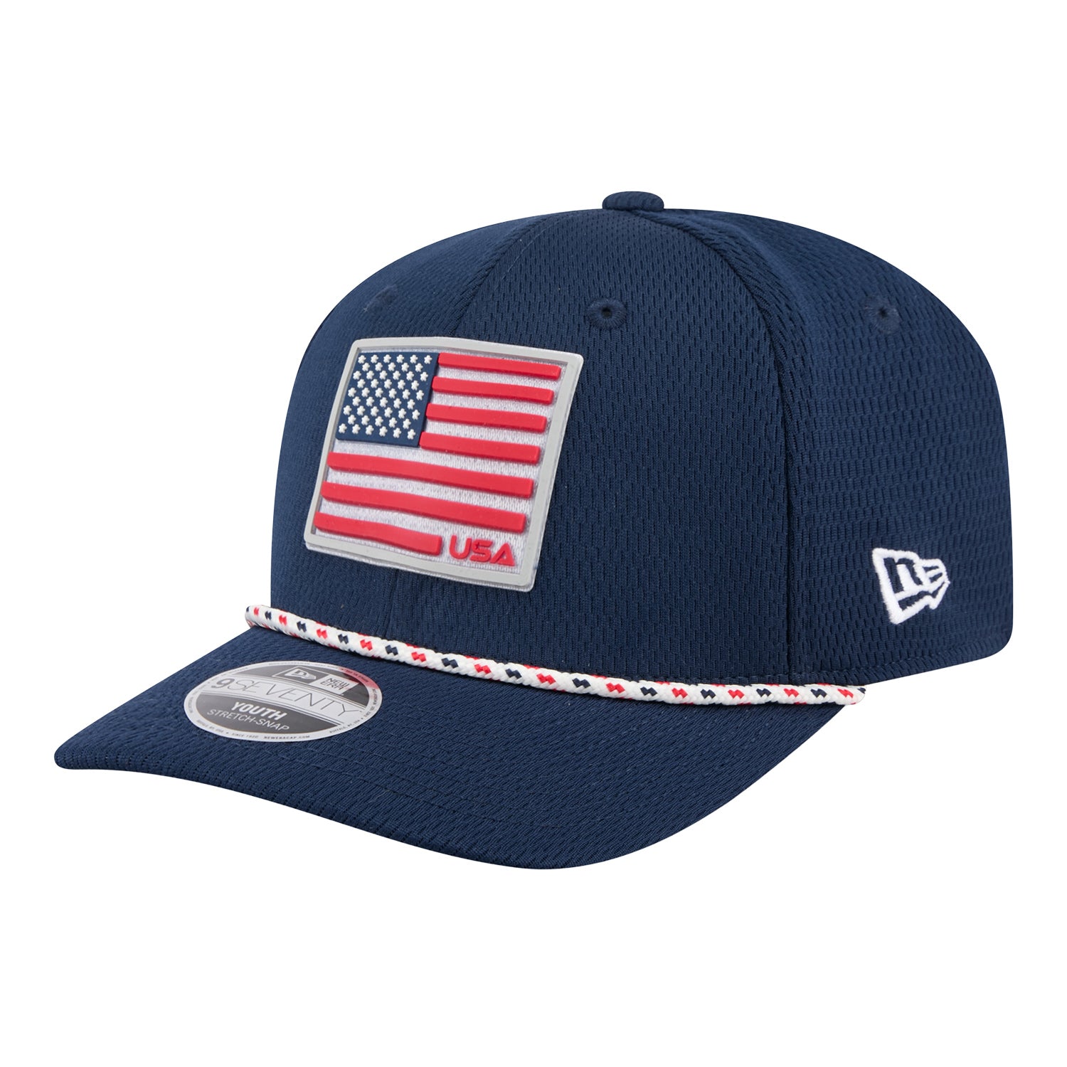 New Era 2025 Ryder Cup Youth Team Hat in Navy - Angled Front Left View
