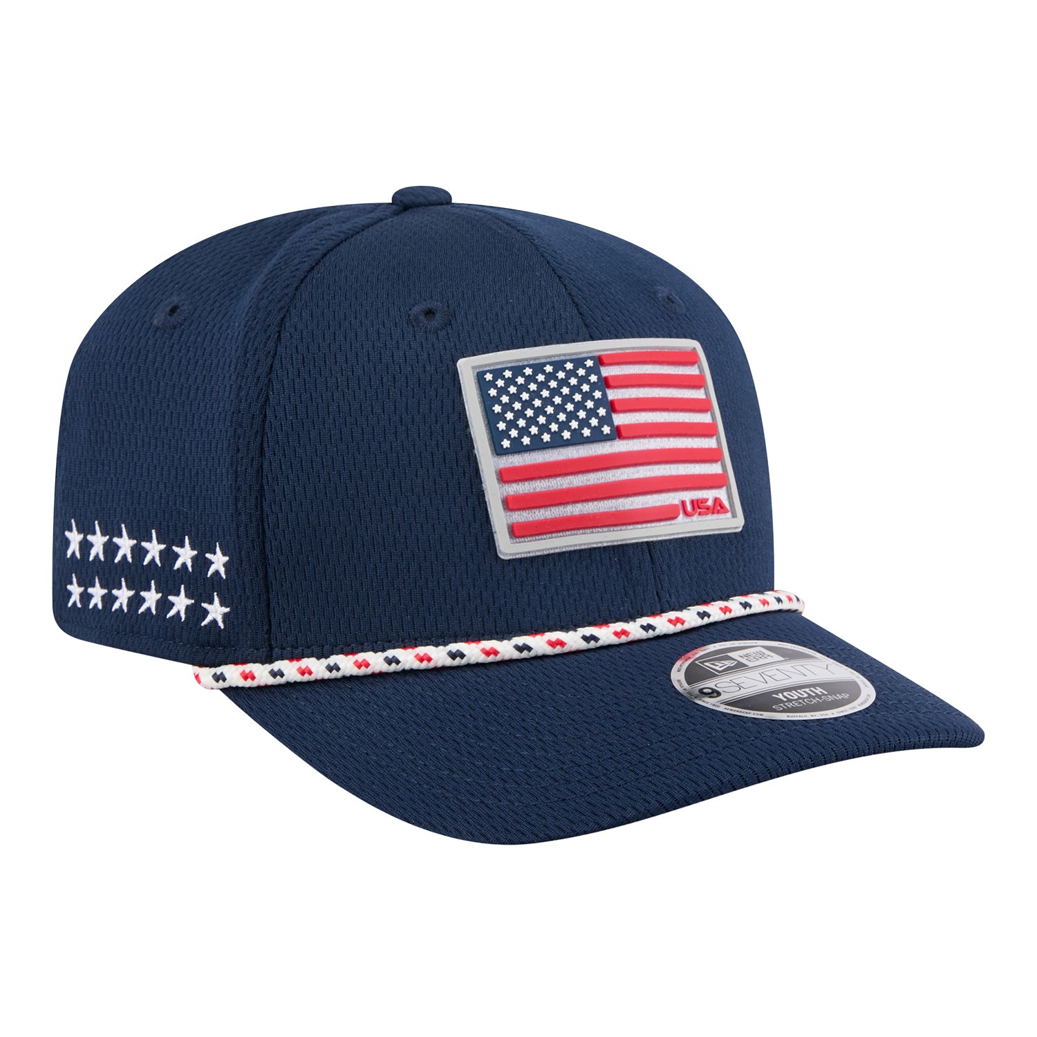New Era 2025 Ryder Cup Youth Team Hat in Navy - Angled Front Left View