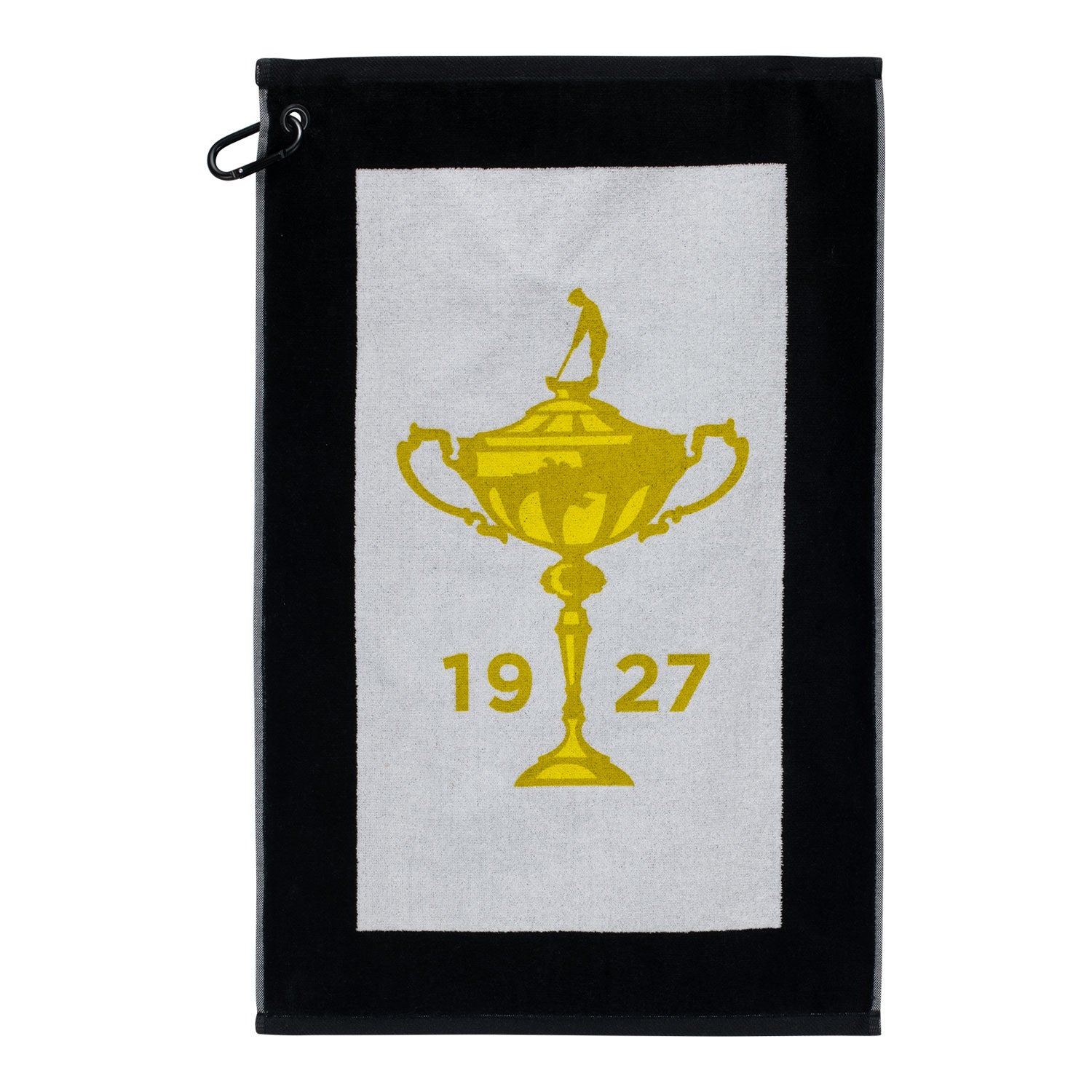 Dynamic 1927 Trophy Hi-Def Edge Towel in Black - Front View