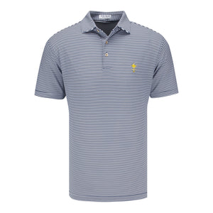 Peter Millar 1927 Trophy Hales Stripe Polo in Navy - Front View
