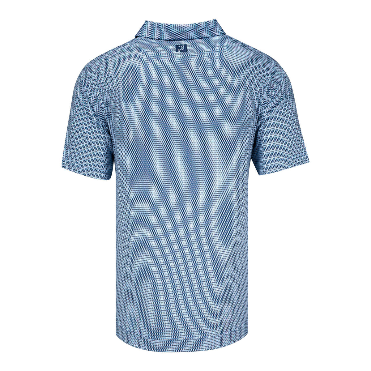 FootJoy 1927 Trophy Stellar Print Polo in Navy, White, and Blue - Back View