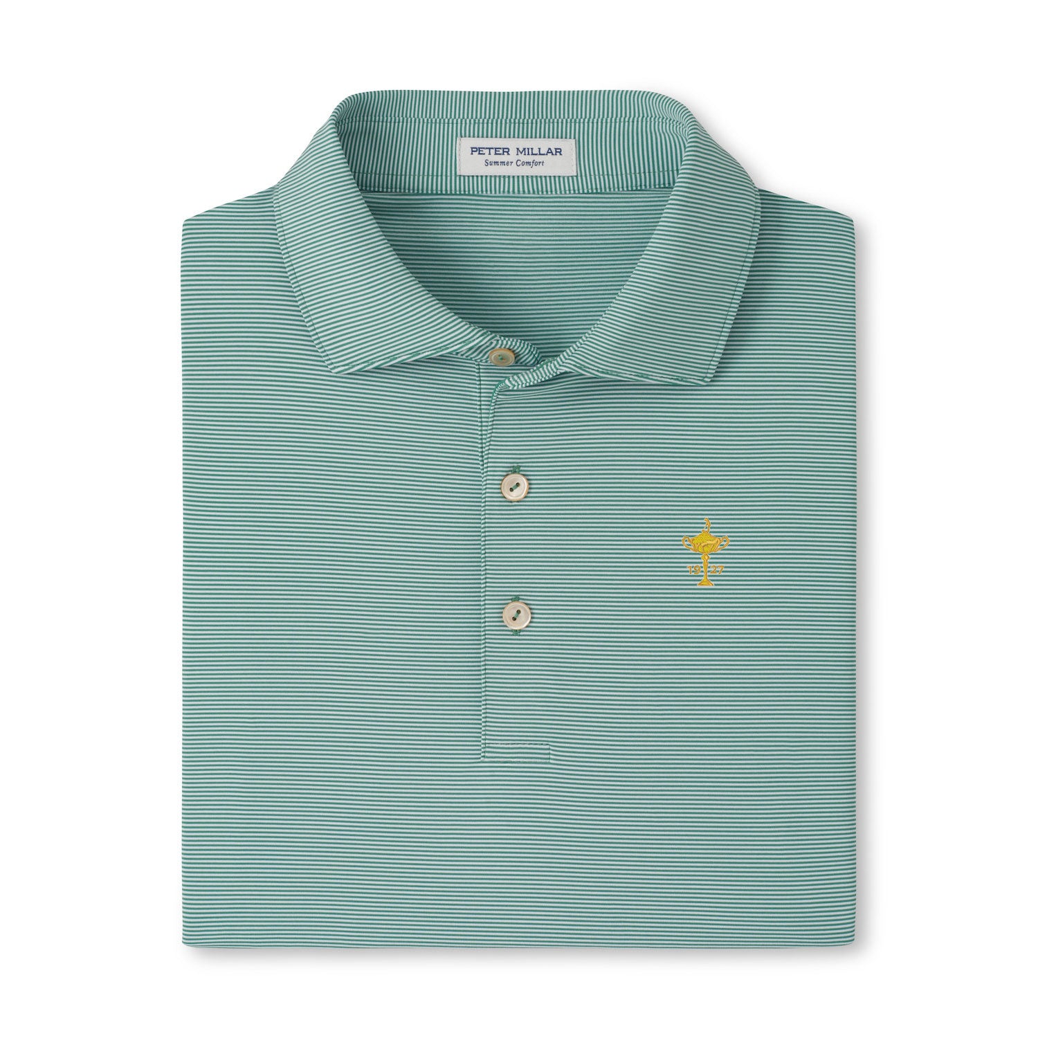 Peter Millar 1927 Trophy Jubilee Performance Polo in Snow Pea - Folded Front View