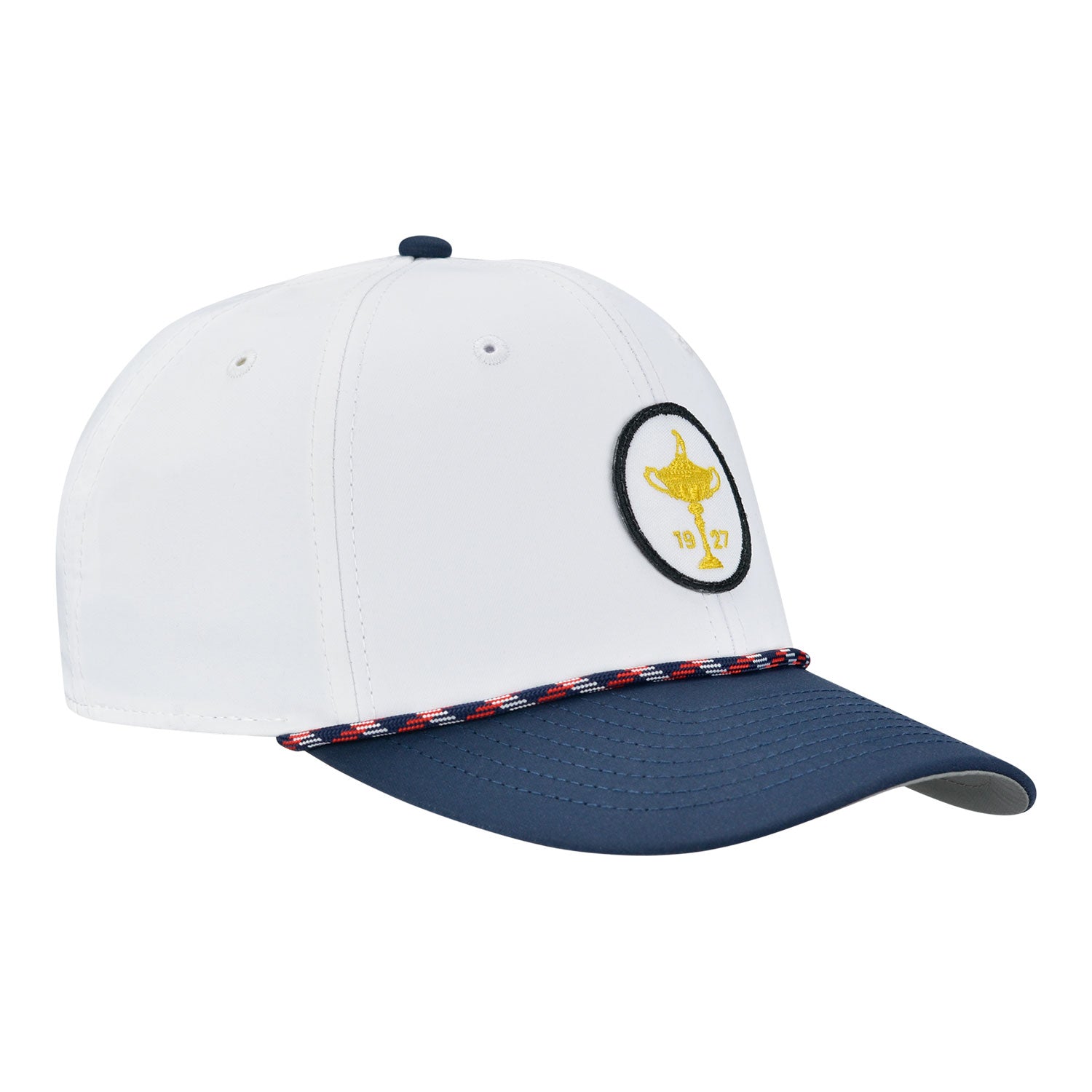 Imperial 1927 Trophy Two Tone Rope Hat in White and Navy - Angled Front Left View