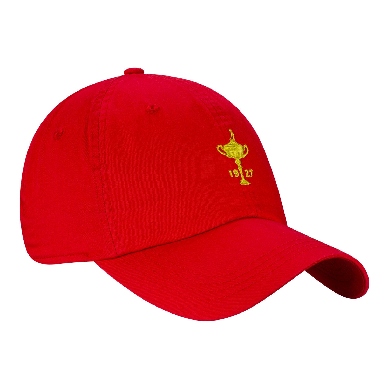 Ahead 1927 Trophy Unstructured Cotton Hat in Red - Angled Front Left View