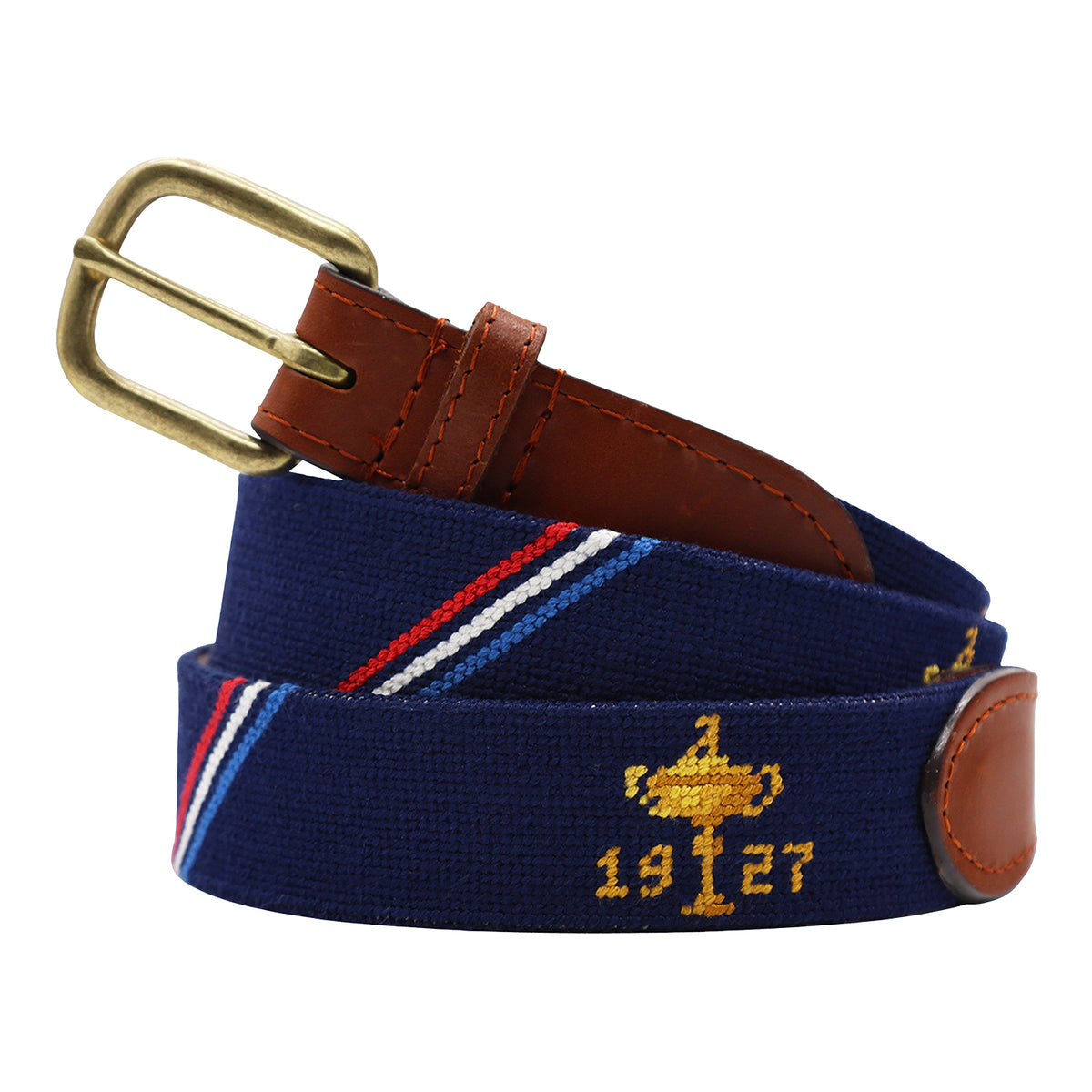 Smathers &amp; Branson 1927 Trophy Stitched Belt - Coiled View