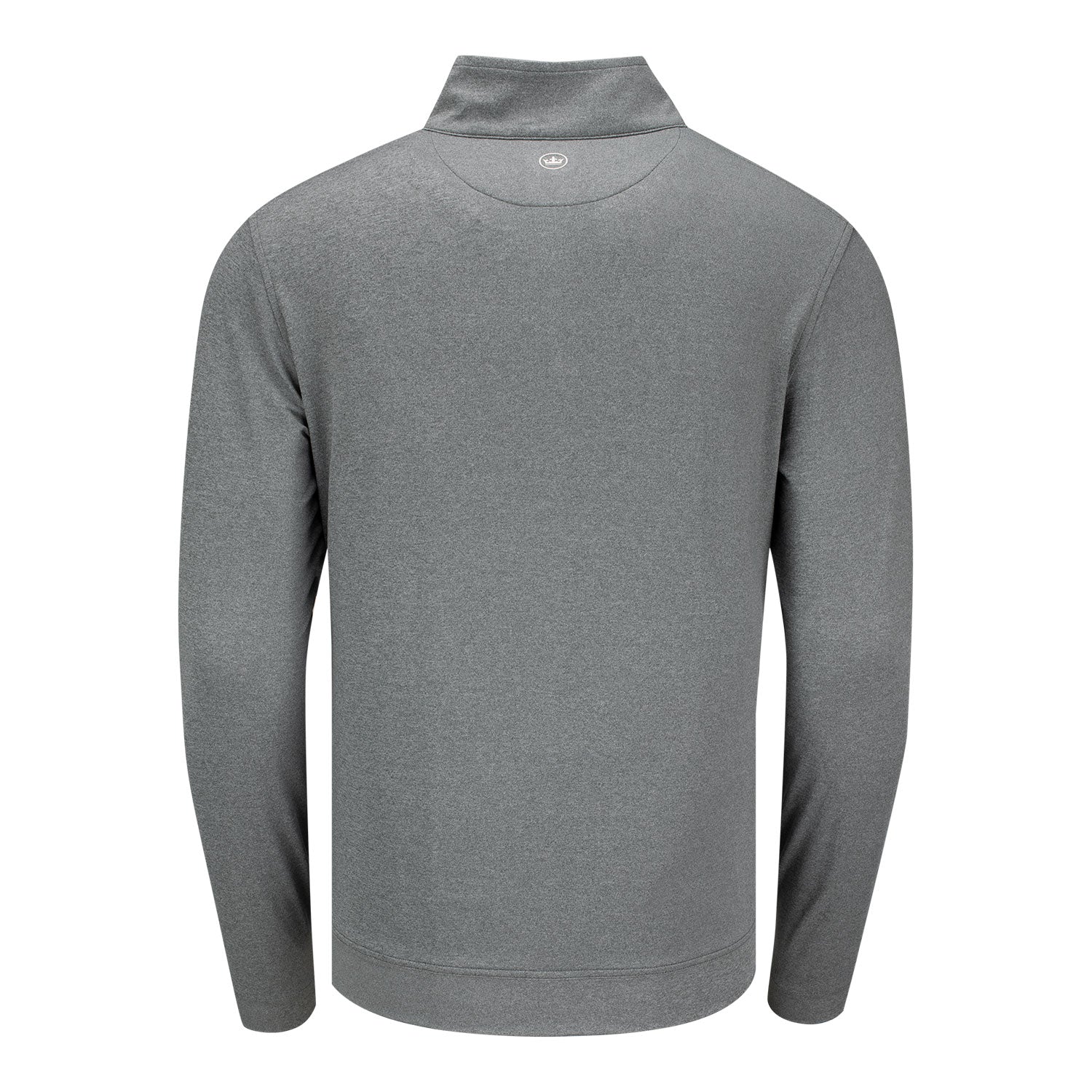 Peter Millar 1927 Trophy Melange Perth Quarter Zip in Smoke - Front View