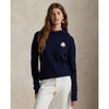 Ralph Lauren 2025 Ryder Cup Women's Wool Cotton Hoodie in Refined Navy - Modeled Video