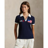 Ralph Lauren 2025 Ryder Cup Women's Knit Polo Shirt in Refined Navy - Modeled Video