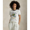 Ralph Lauren 2025 Ryder Cup Women's Graphic Jersey Ringer Tee in Ceramic White - Modeled Video