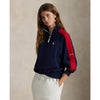 Ralph Lauren 2025 Ryder Cup Women's French Terry Quarter Zip in Refined Navy - Modeled Video