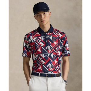 Ralph Lauren 2025 Ryder Cup Performance Fan Polo Shirt in Refined Navy Multi - Modeled Video