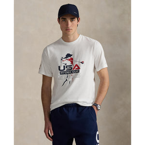 Ralph Lauren 2025 Ryder Cup Graphic T-Shirt in Ceramic White - Modeled Video