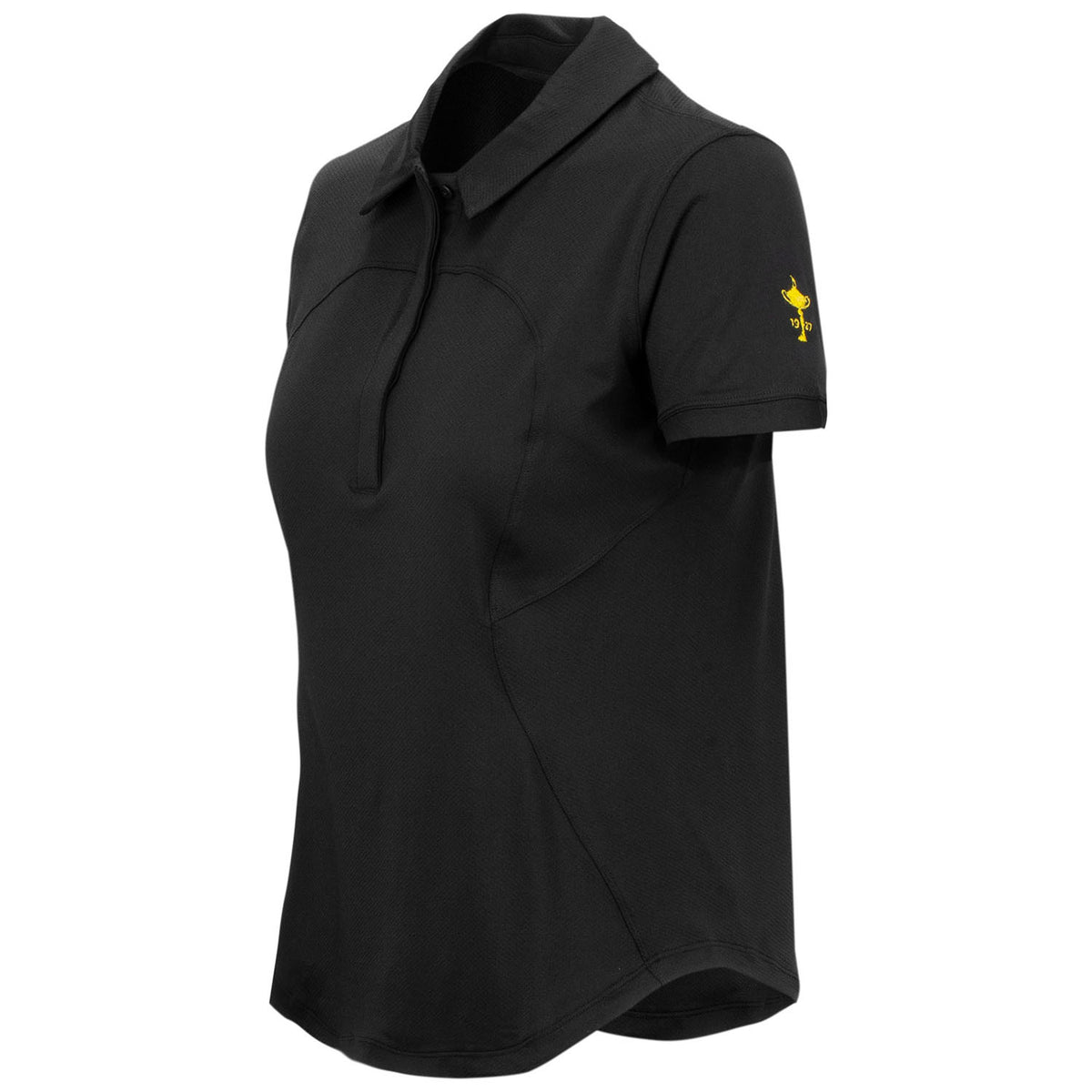 lululemon Women&#39;s Quick Drying Short Sleeve Polo in Black- Side View