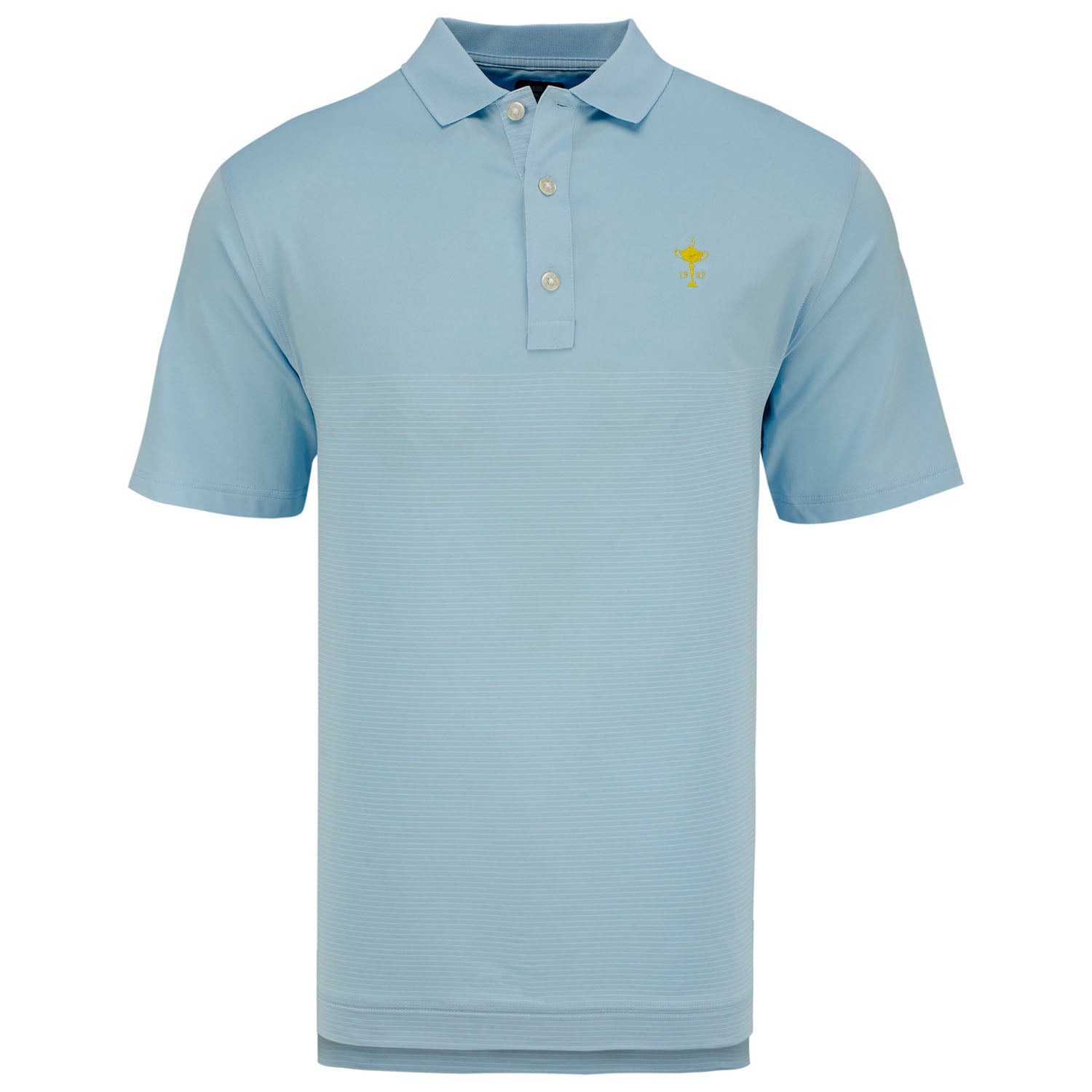 Products FootJoy Engineered Pin Stripe Polo in Blue- Front View