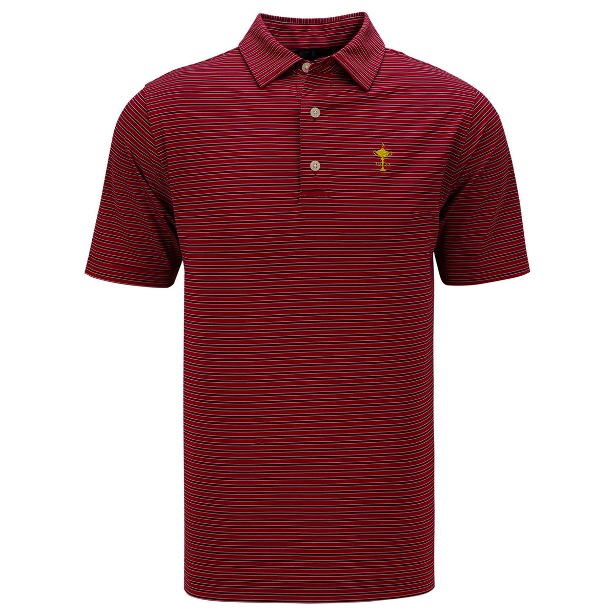 FootJoy Pro Dry Pinstripe Polo in Red- Front View