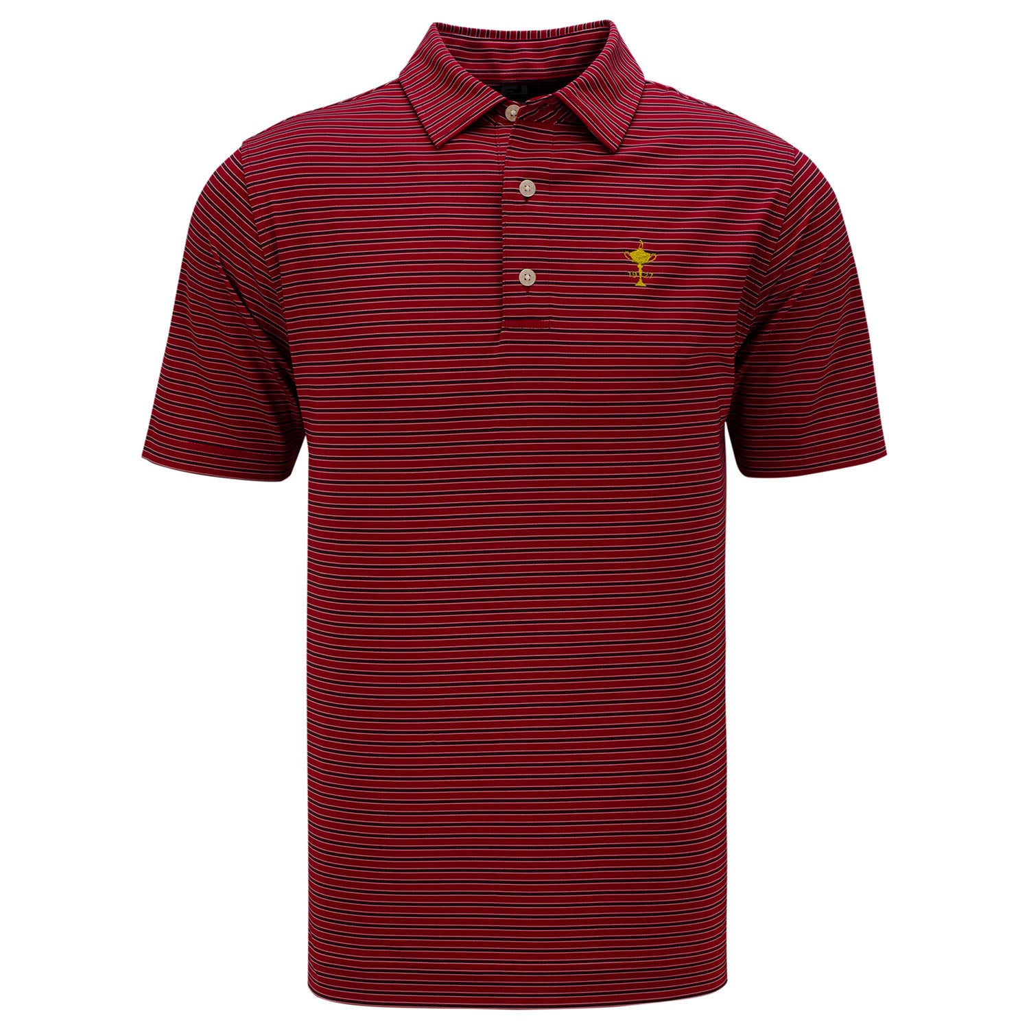 FootJoy Pro Dry Pinstripe Polo in Red- Front View