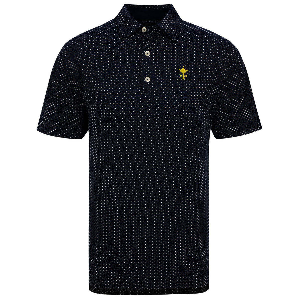 FootJoy Stretch Dot Print Polo in Navy- Front View