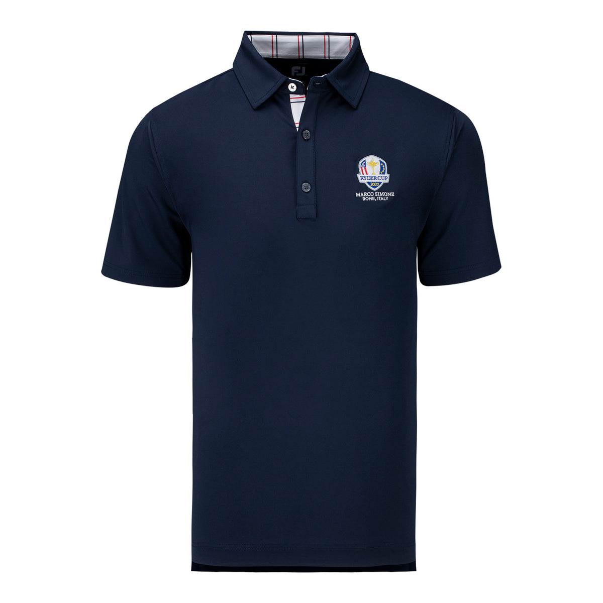 FootJoy 2023 Ryder Cup Solid Lisle Polo in Navy- Front View