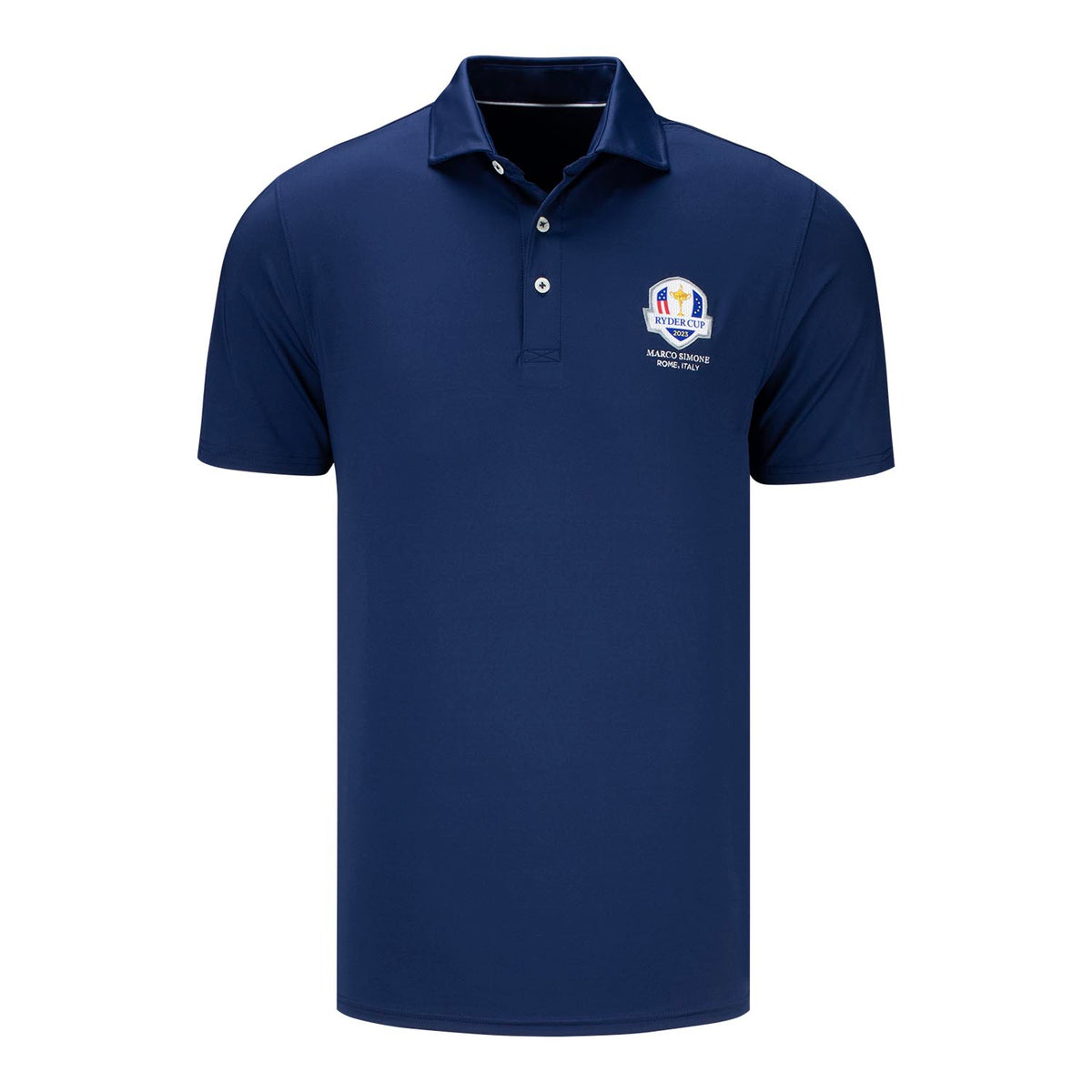 Holderness &amp; Bourne The Anderson 2023 Ryder Cup Polo in Navy- Front View
