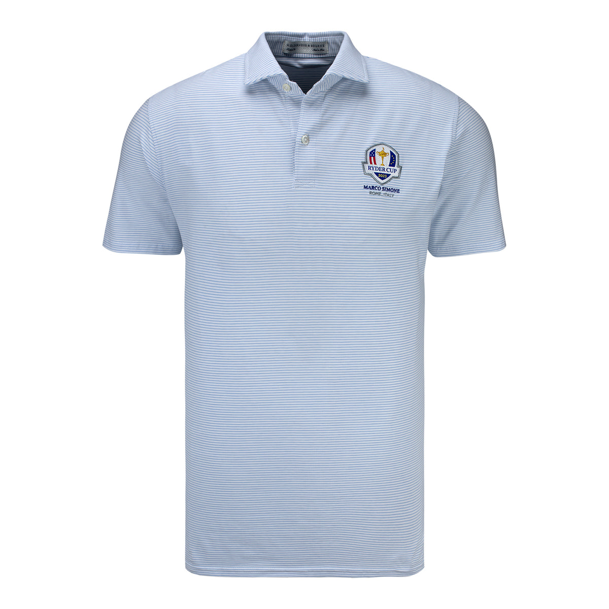 Holderness &amp; Bourne The Nagle 2023 Ryder Cup Polo in White- Front View