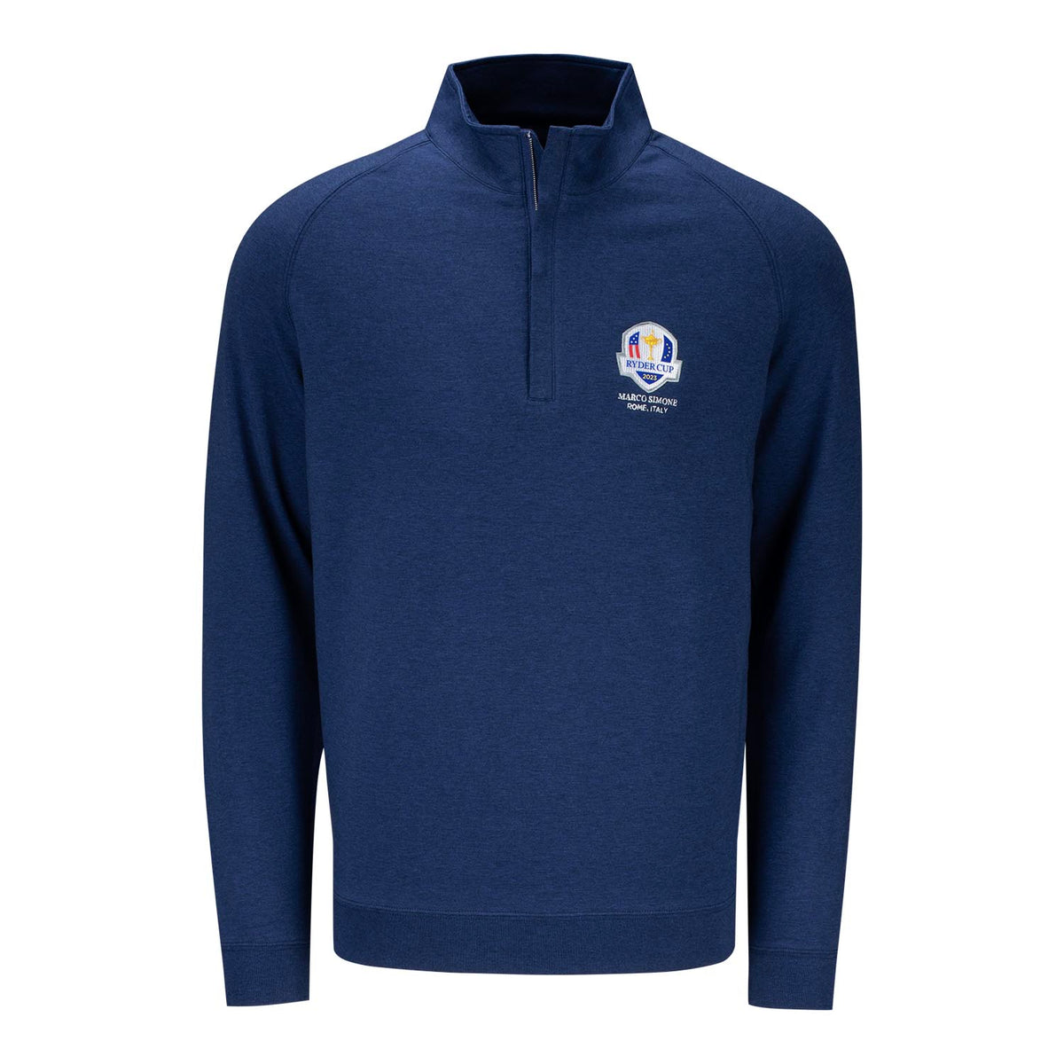 Holderness &amp; Bourne The Charles 2023 Ryder Cup Pullover in Atlantic- Front View