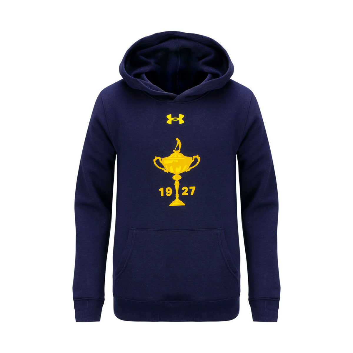 Boys Youth All Day Fleece Hoodie - Navy- Front View